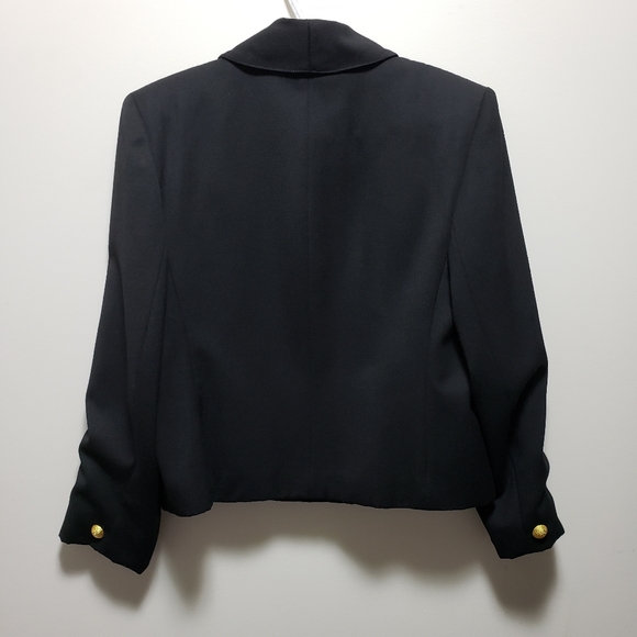 Devonshire Cream Military Black Double Breast Dress Blazer UK 10 - Picture 2 of 11